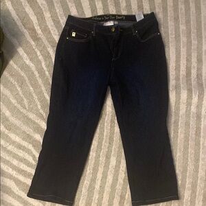 Women's Dark Blue Cropped Jeans Belle by Kim Gravel